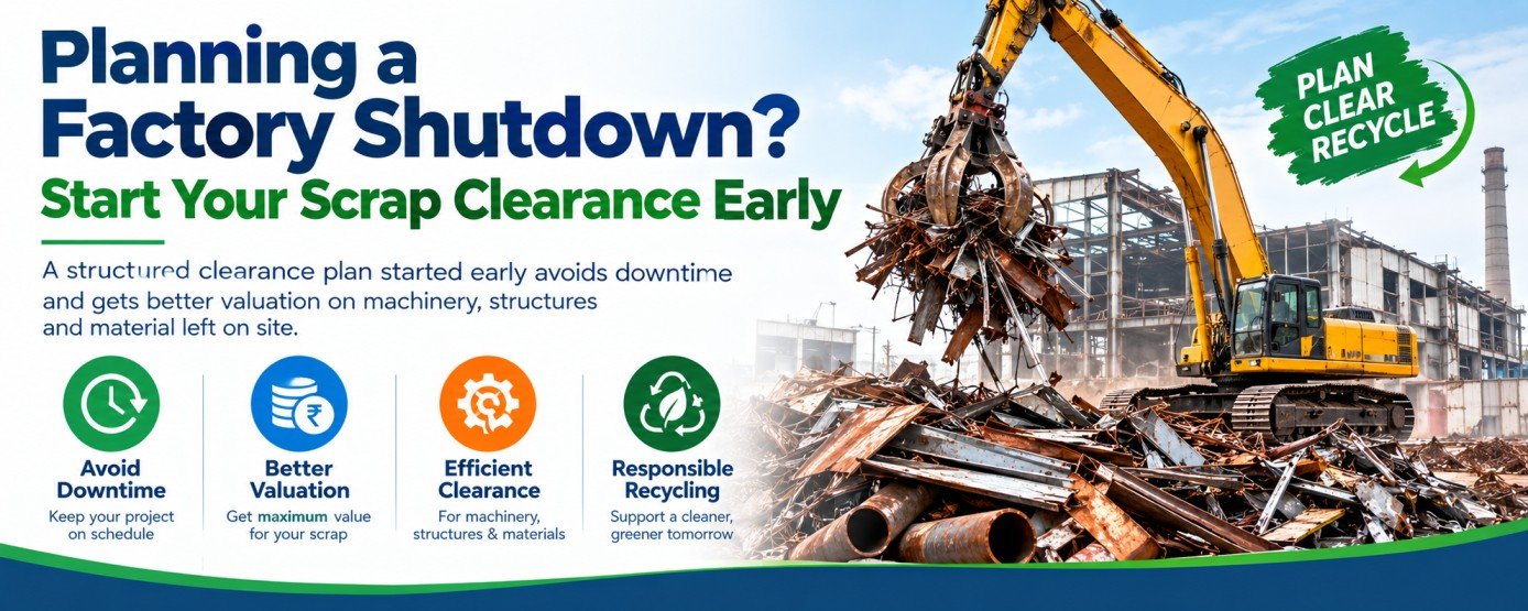 Planning a Factory Shutdown? Start Your Scrap Clearance Early — Industrial scrap article, Scrap India Mart Bangalore