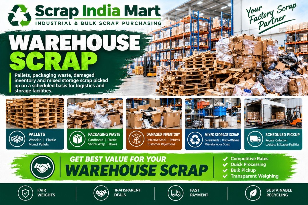 Warehouse scrap loaded in a container — Scrap India Mart